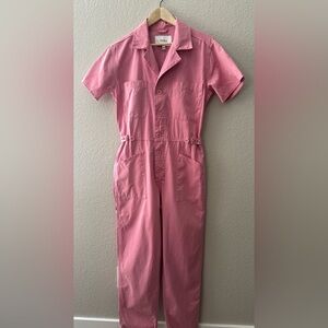 Size small Pistola jumpsuit. Pink version of the working girl jumpsuit.